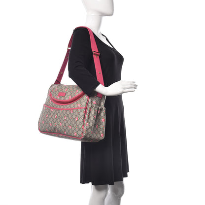 Gucci GG Supreme Monogram Rose Bud Diaper Bag Pink 2 of 10