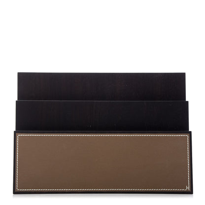 Hermes Mahogany Wood Smooth Taurillon Pleiade Sorter Etoupe 5 of 6