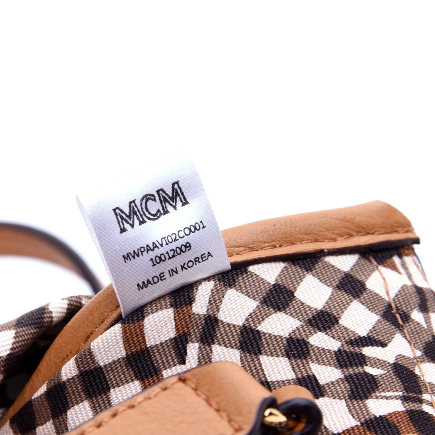 MCM Visetos Liz Shopper Tote Pouch Cognac 9 of 10