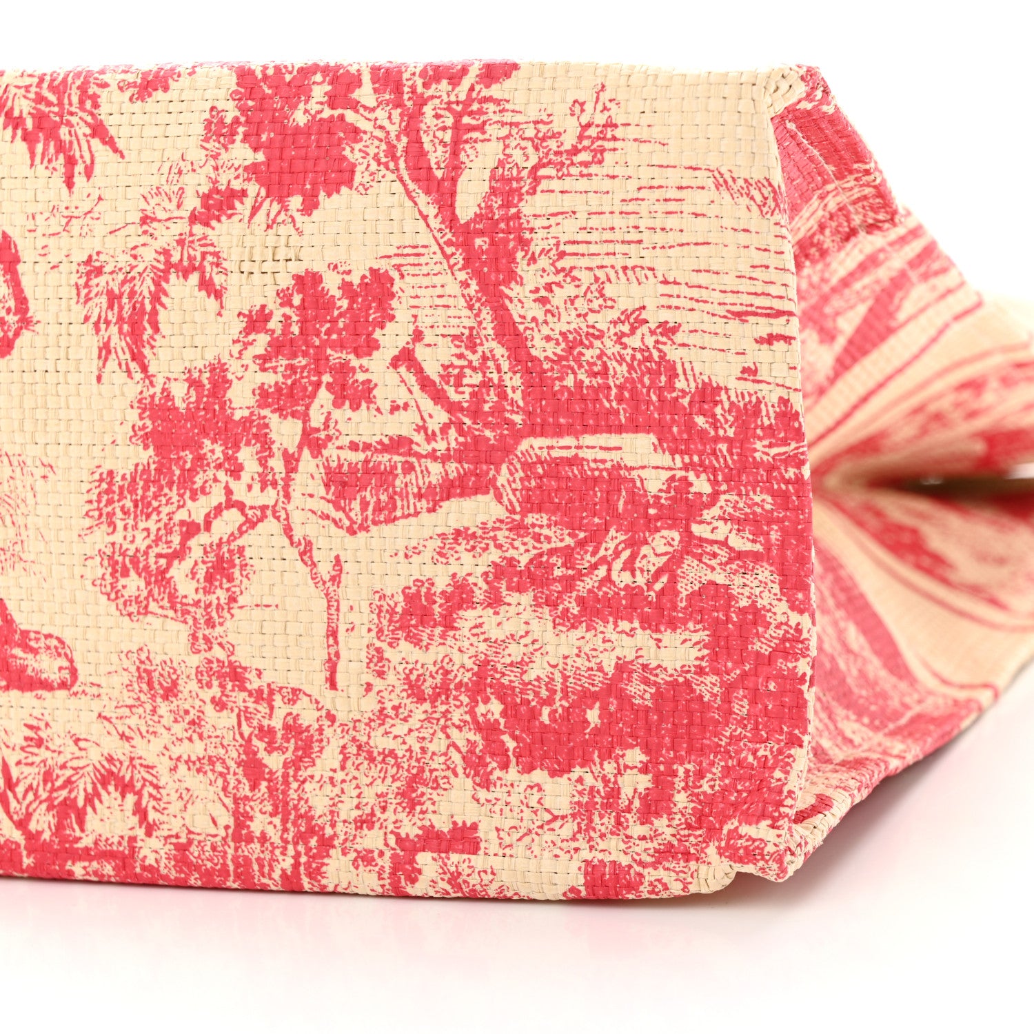 Christian Dior Straw Dioriviera Tote Pink 9 of 10