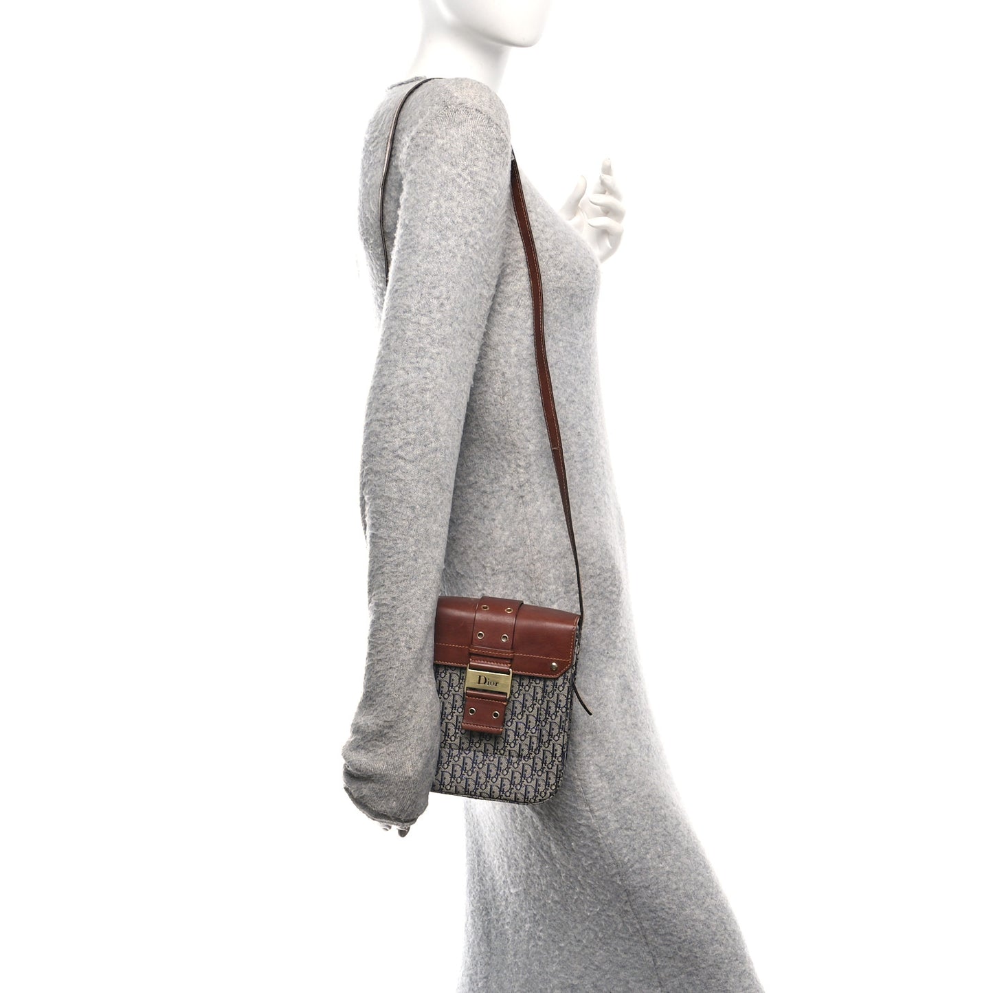 Monogram Street Chic Messenger Brown Navy