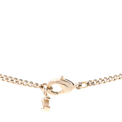 Chanel Enamel Pearl CC Necklace Gold Pink 4 of 4