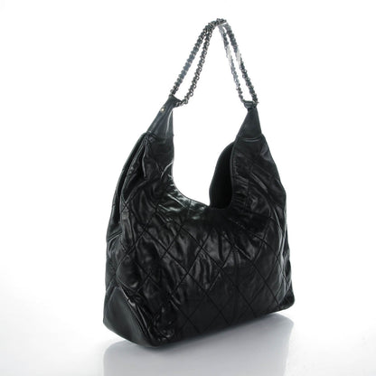 Chanel Calfskin Quilted Coco Supple Hobo Black 3 of 7