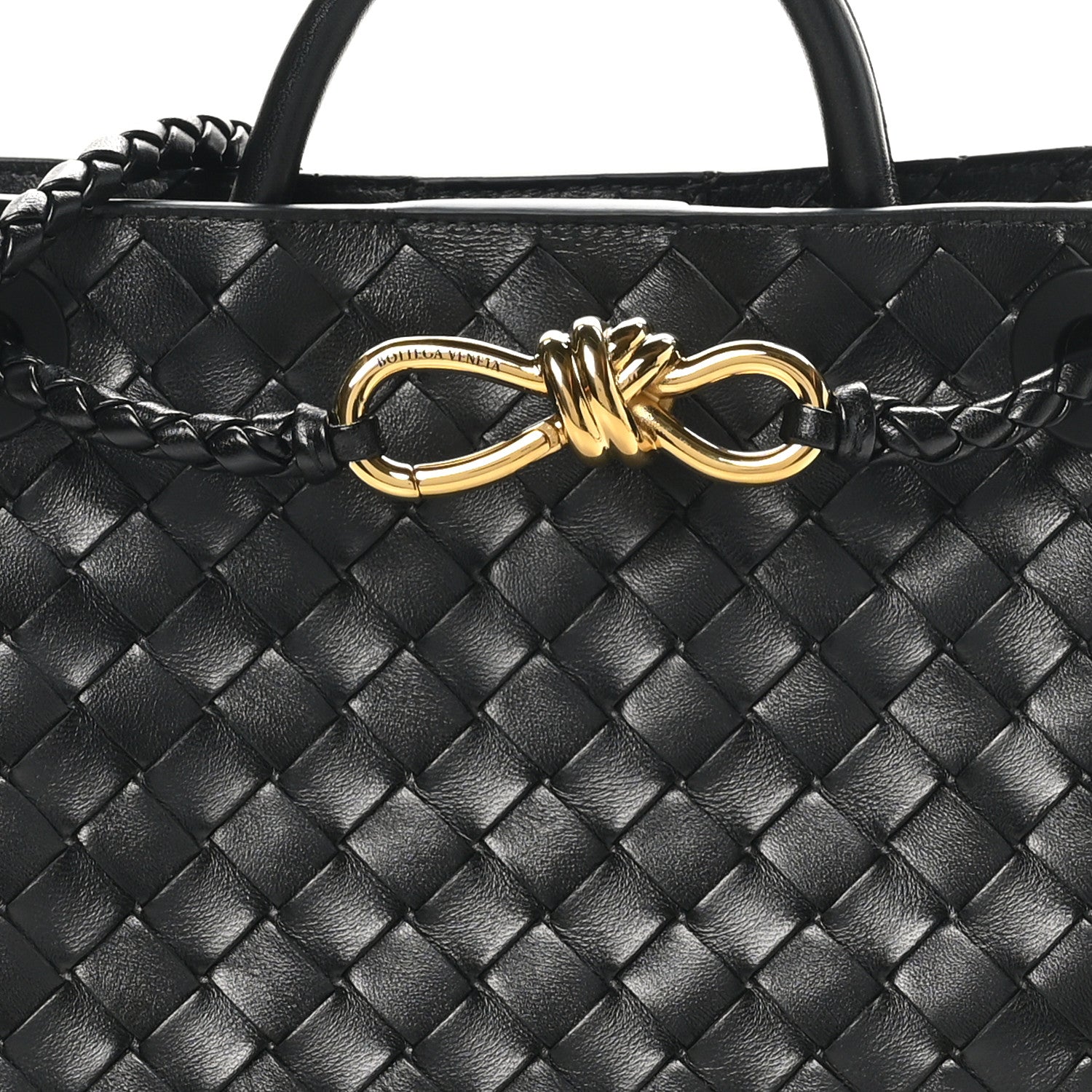 Bottega Veneta Nappa Intrecciato Small Andiamo Shoulder Bag Black 7 of 9