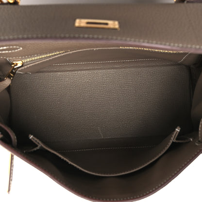 Hermes Togo Kelly Retourne 25 Etoupe 5 of 11