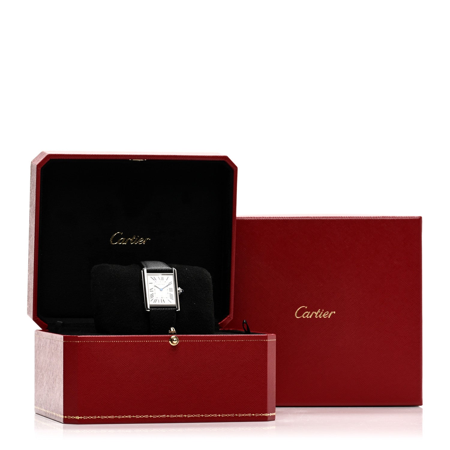 Cartier Stainless Steel Calfskin 25mm Must de Cartier Tank Quartz Watch 5 of 5