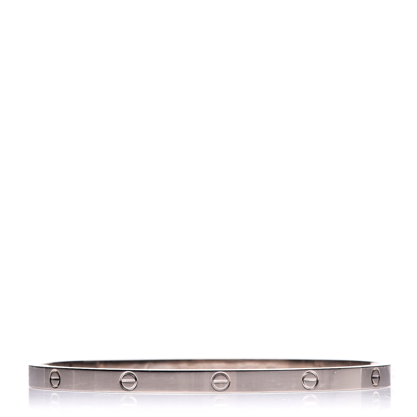 18K White Gold Small LOVE Bracelet 17