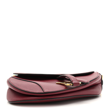 Christian Dior Grained Calfskin Saddle Bag Red 4 of 13