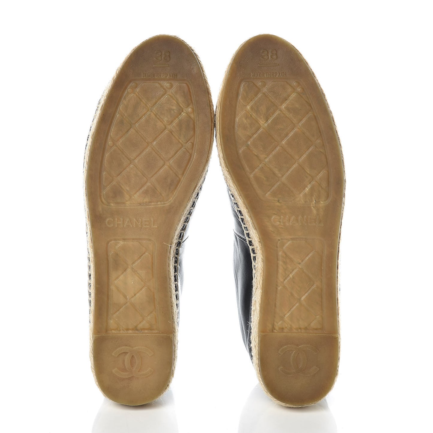 Lambskin CC Espadrilles 38 Black