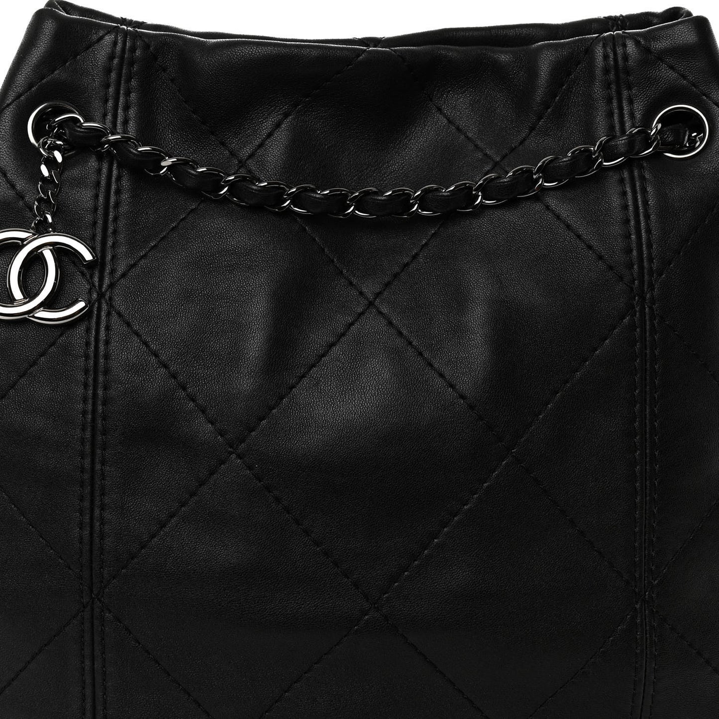 Lambskin Quilted Small Soft Touch Shoulder Bag Black