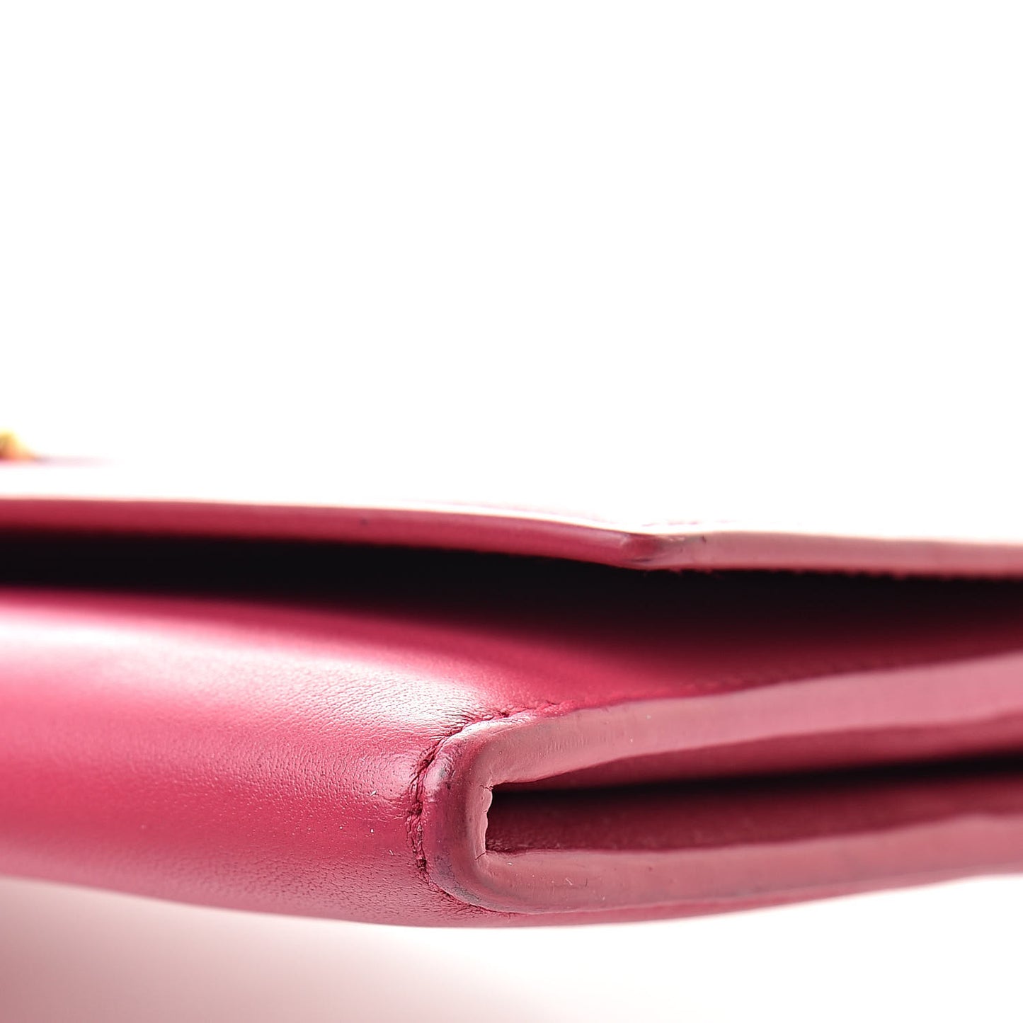Calfskin Classic Y Ligne Clutch Fuchsia