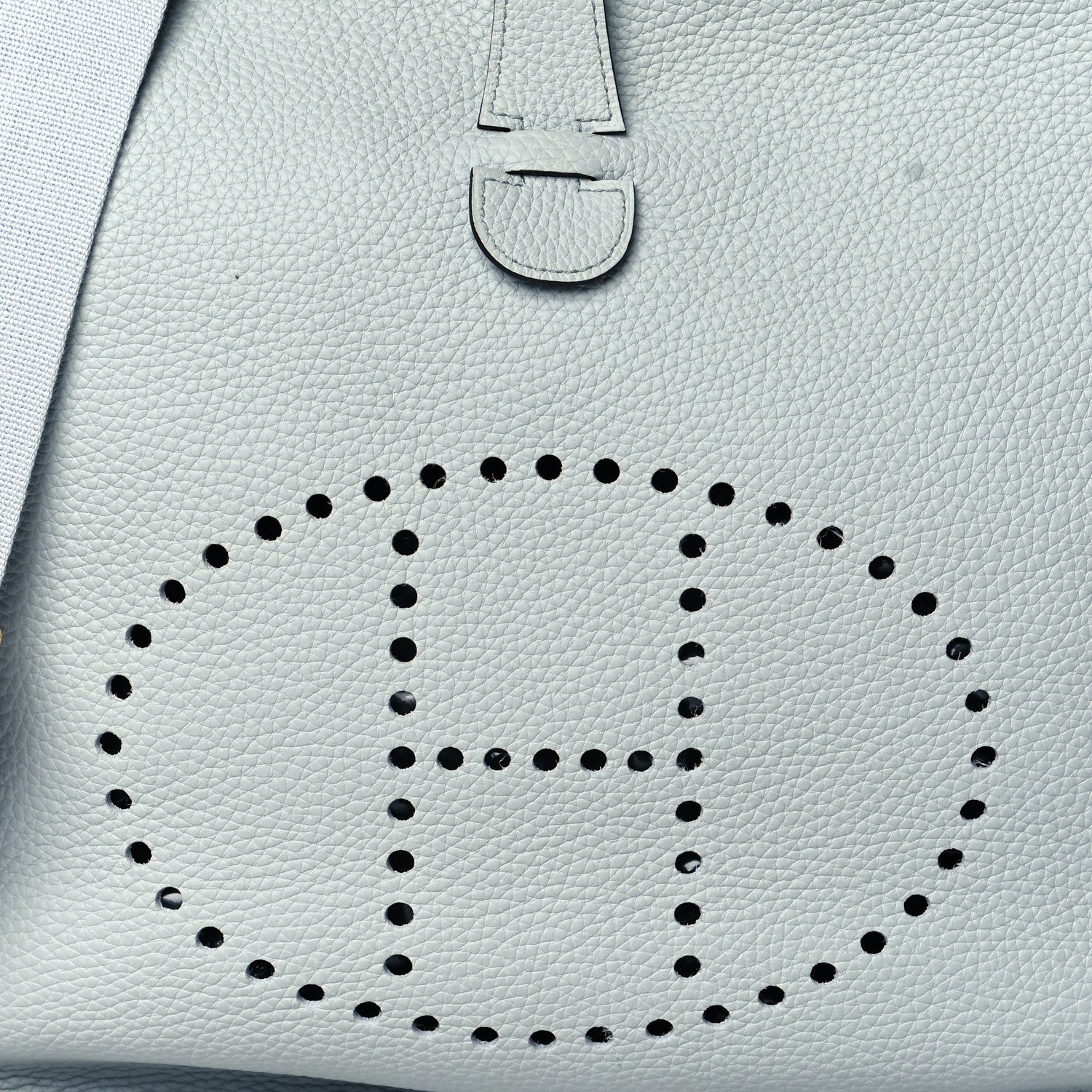 Hermes Taurillon Clemence Evelyne III GM Bleu Pale 7 of 10