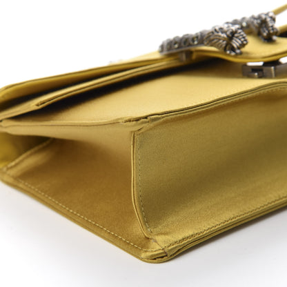Gucci Satin Silk Crystal Small Dionysus Shoulder Bag Gold Black Diamond 6 of 10