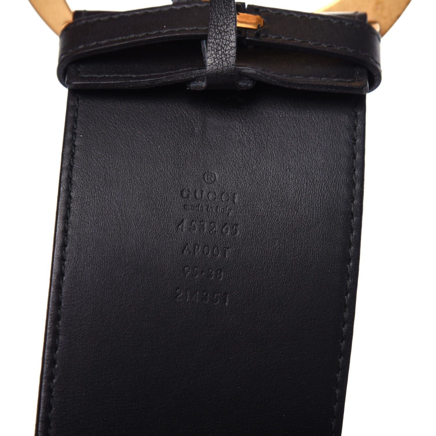 Gucci Calfskin Double G Wide Belt 95 38 Black 5 of 14