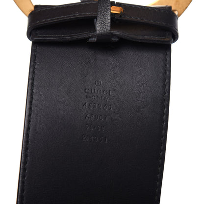 Gucci Calfskin Double G Wide Belt 95 38 Black 5 of 14