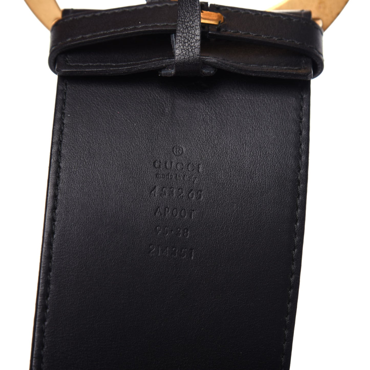 Calfskin Double G Wide Belt 95 38 Black