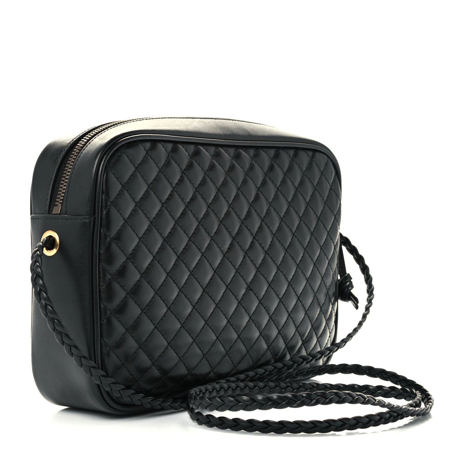 Gucci Calfskin Web Trapuntata Small GG Shoulder Bag Black 3 of 11