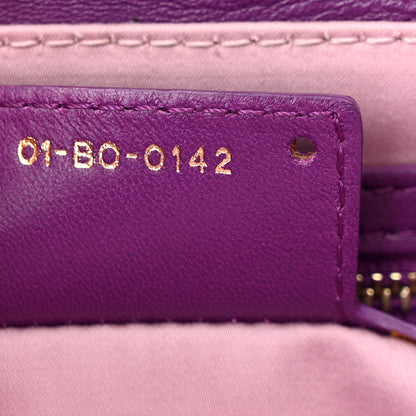 Christian Dior Lambskin Cannage Small Milly La Foret Shoulder Bag Purple 7 of 13