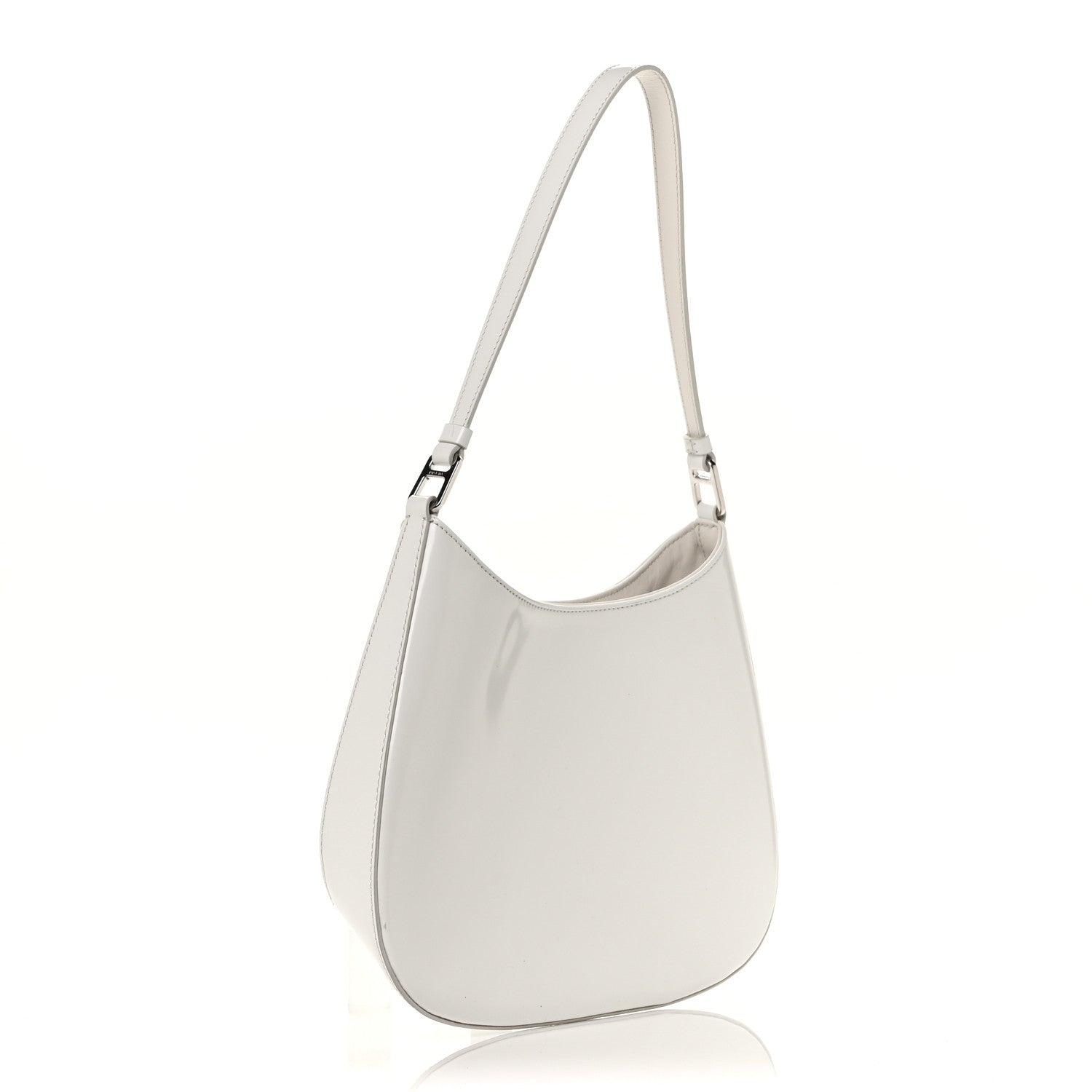 Prada Spazzolato Cleo Shoulder Bag White 3 of 8