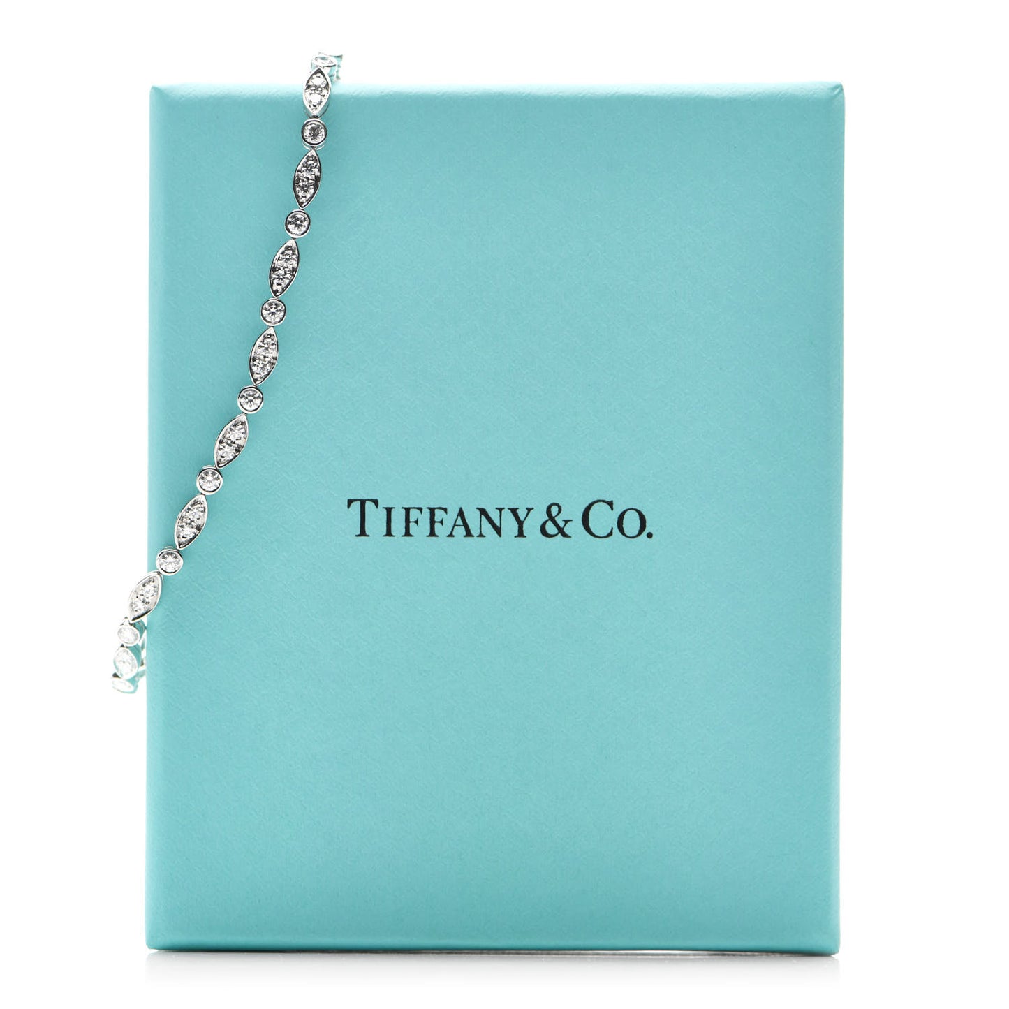 Platinum Diamond Jazz Tennis Bracelet