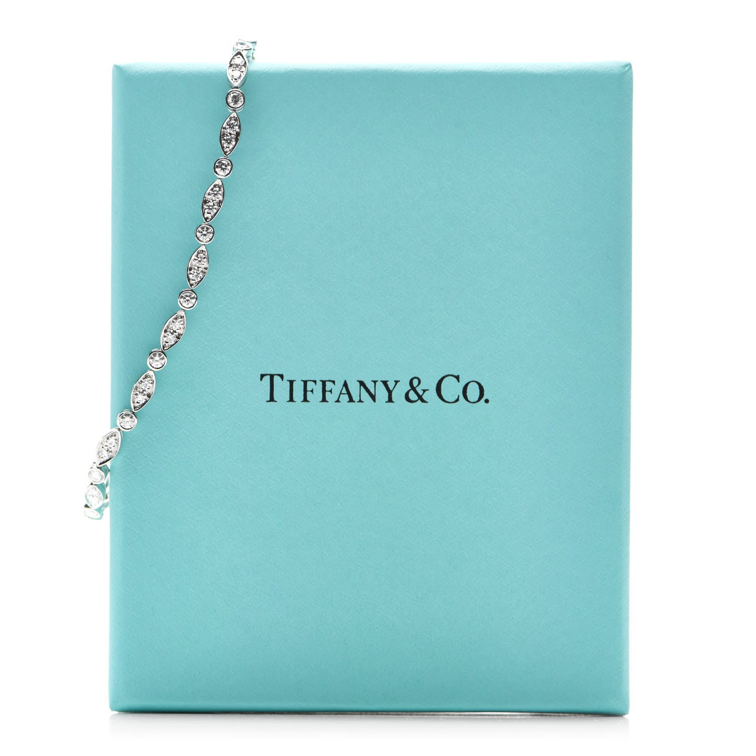 Tiffany Platinum Diamond Jazz Tennis Bracelet 4 of 4