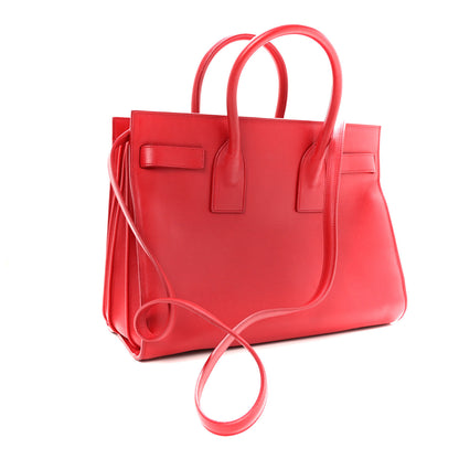Saint Laurent Calfskin Small Sac De Jour Lipstick Red 3 of 27