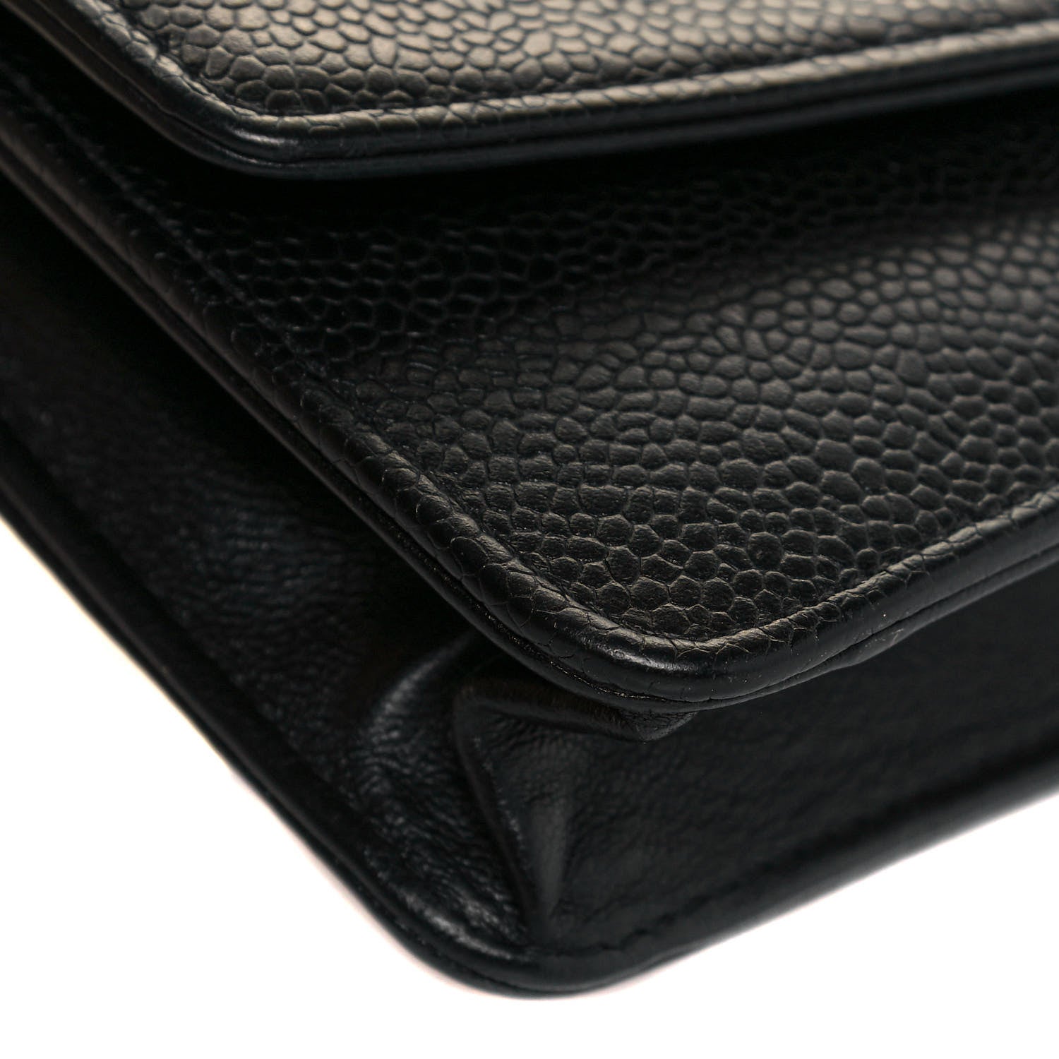 Chanel Caviar Timeless CC Wallet On Chain WOC Black 10 of 14