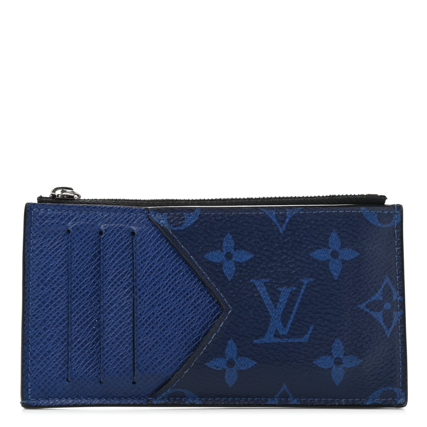 Louis Vuitton Monogram Taiga Coin Card Holder Cobalt 1 of 8