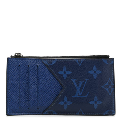 Louis Vuitton Monogram Taiga Coin Card Holder Cobalt 1 of 8