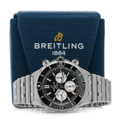 Breitling Stainless Steel 44mm Super Chronomat Automatic Watch Black AB0136 5 of 5