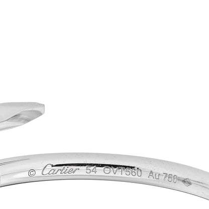 Cartier 18K White Gold Small Juste Un Clou Ring 54 6.75 4 of 5