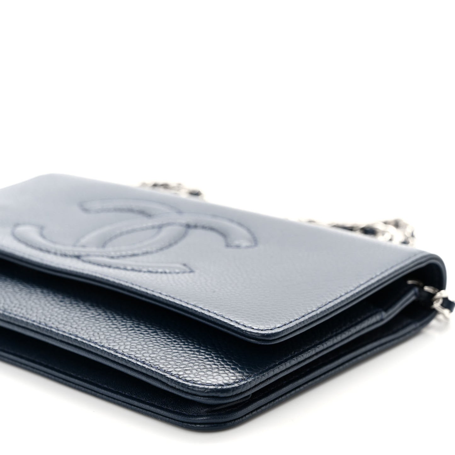 Caviar Timeless CC Wallet on Chain WOC Navy Blue