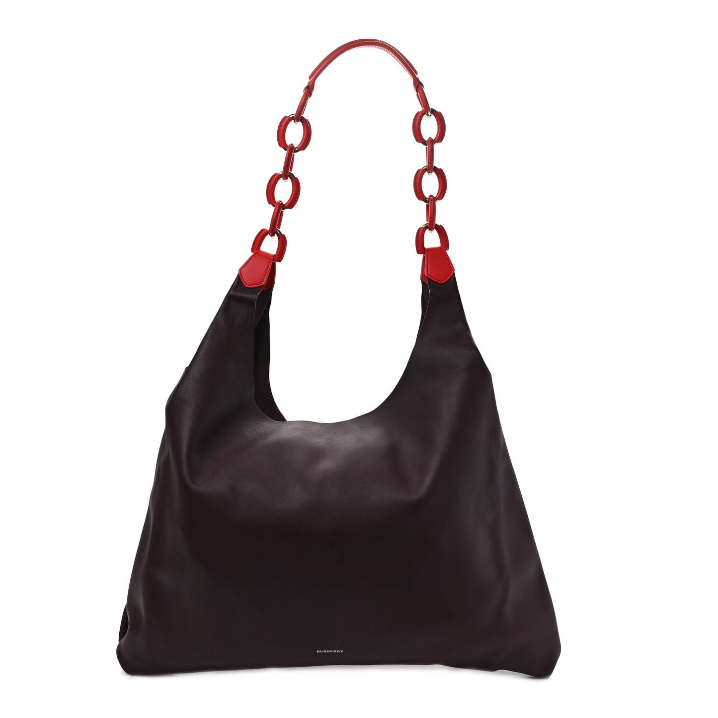Calfskin Medium Two Tone Shopper Deep Claret