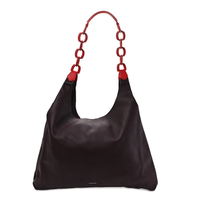 Burberry Calfskin Medium Two Tone Shopper Deep Claret 1 of 8