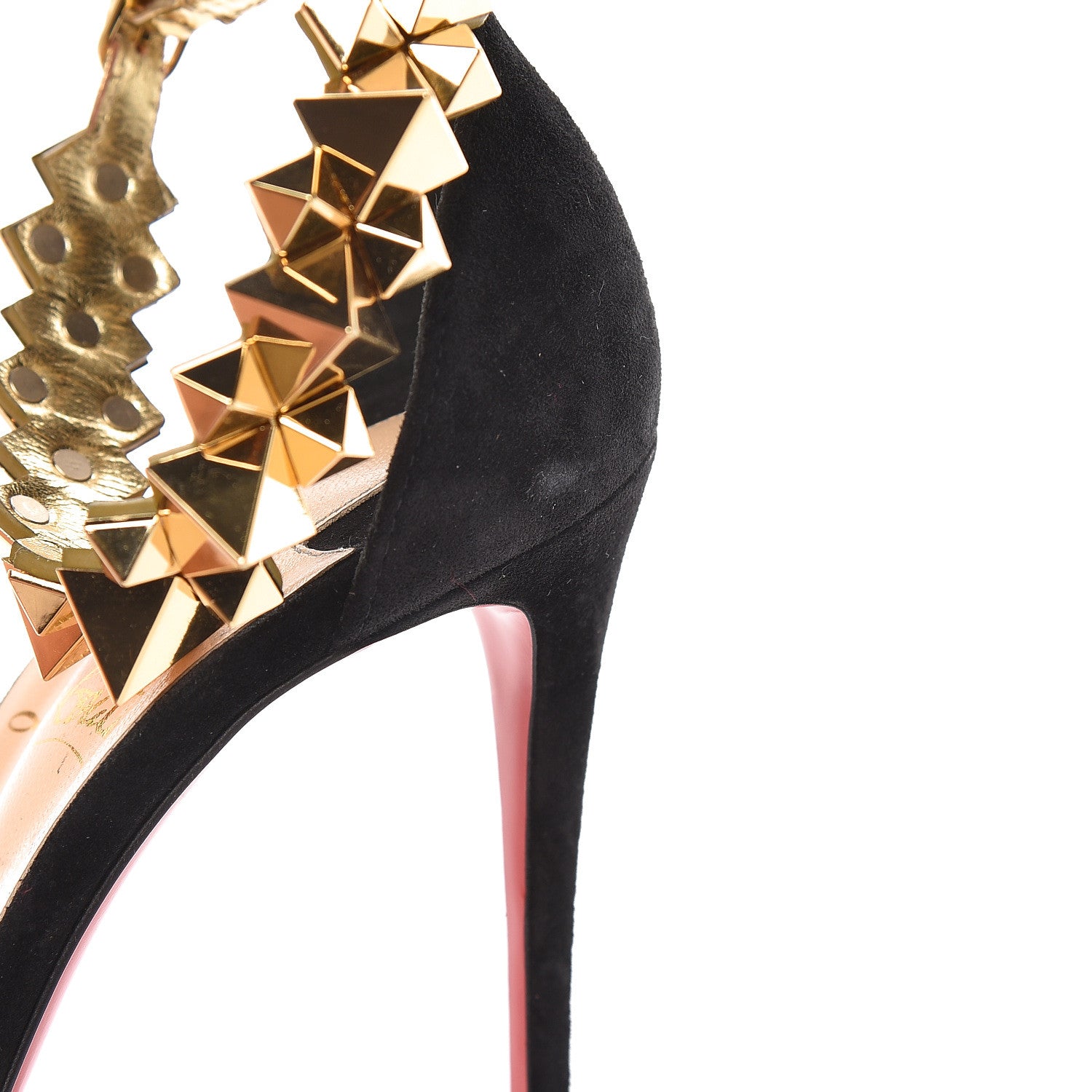 Christian Louboutin Veau Velours Planetava Spike Sandals 36 Black 12 of 13