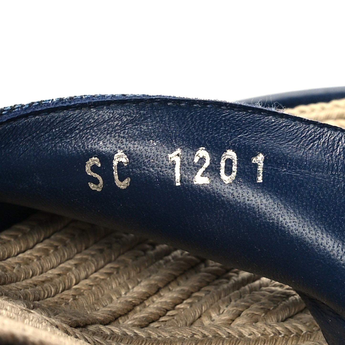 Monogram Denim Maia Wedge Sandal 40