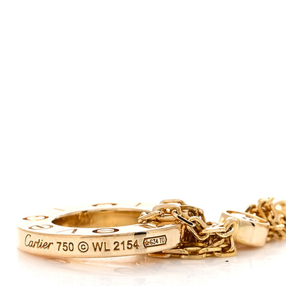 Cartier 18K Yellow Gold 2 Diamond LOVE Necklace 4 of 5