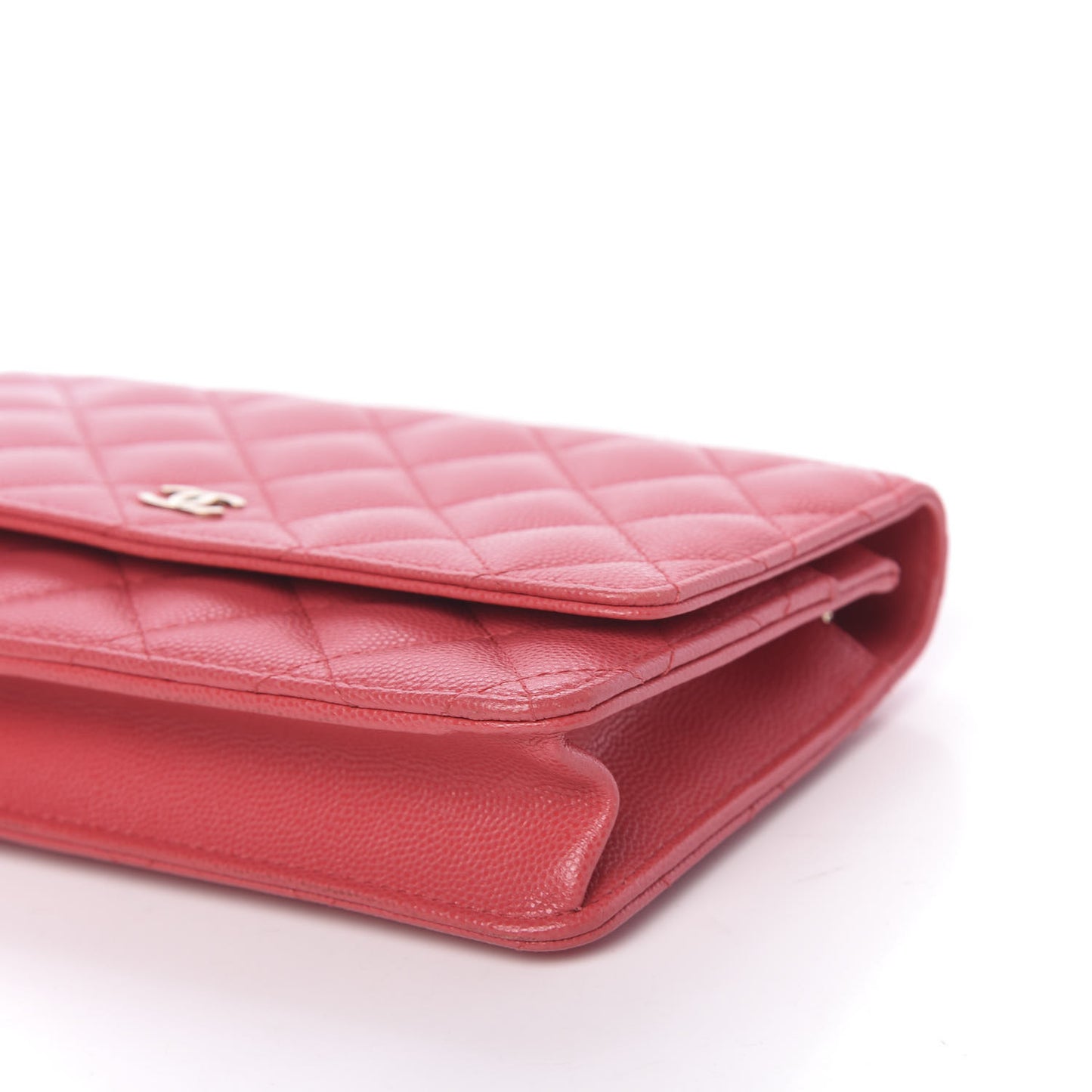 Caviar Quilted Wallet On Chain WOC Pink