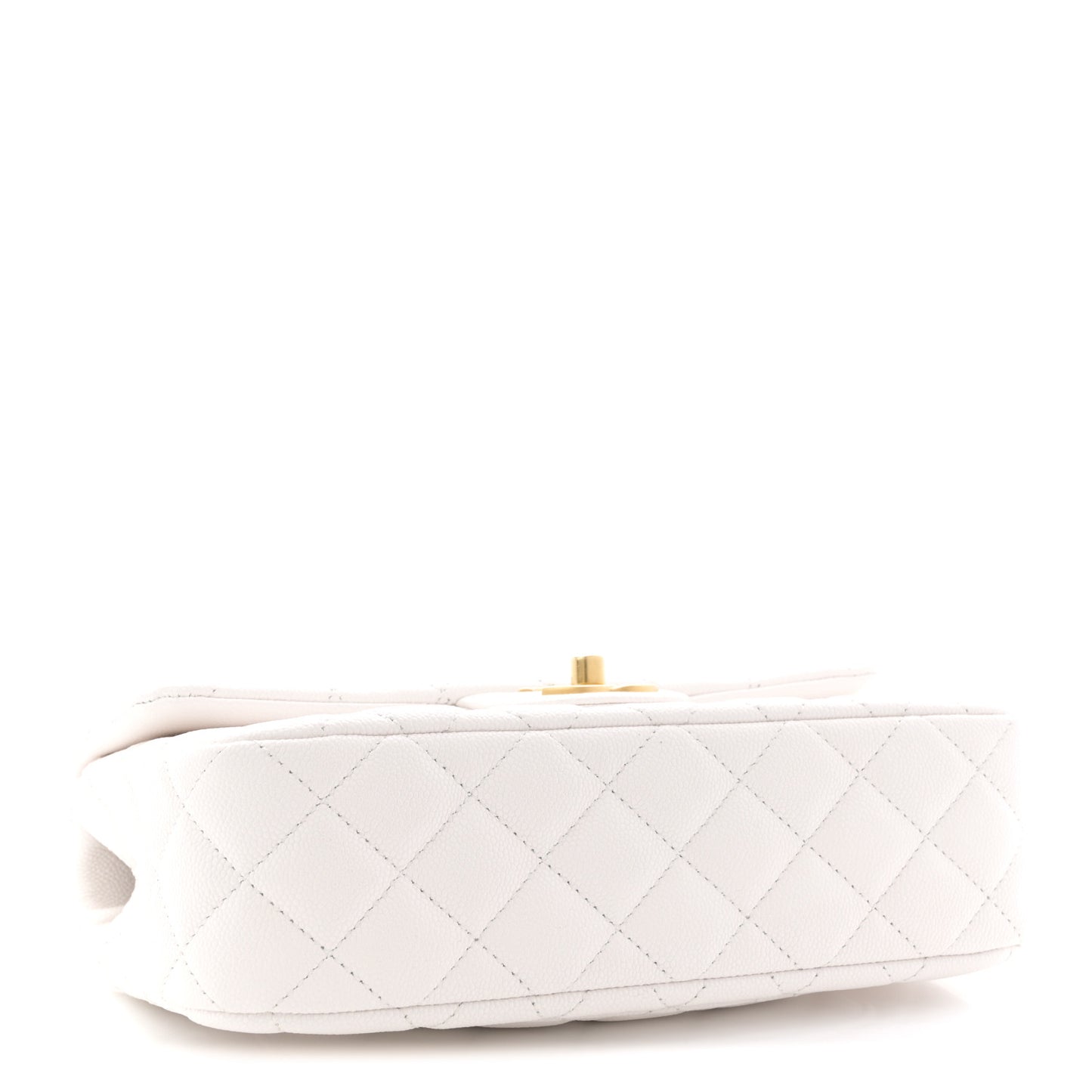 Caviar Quilted Small Handy CC Flap White