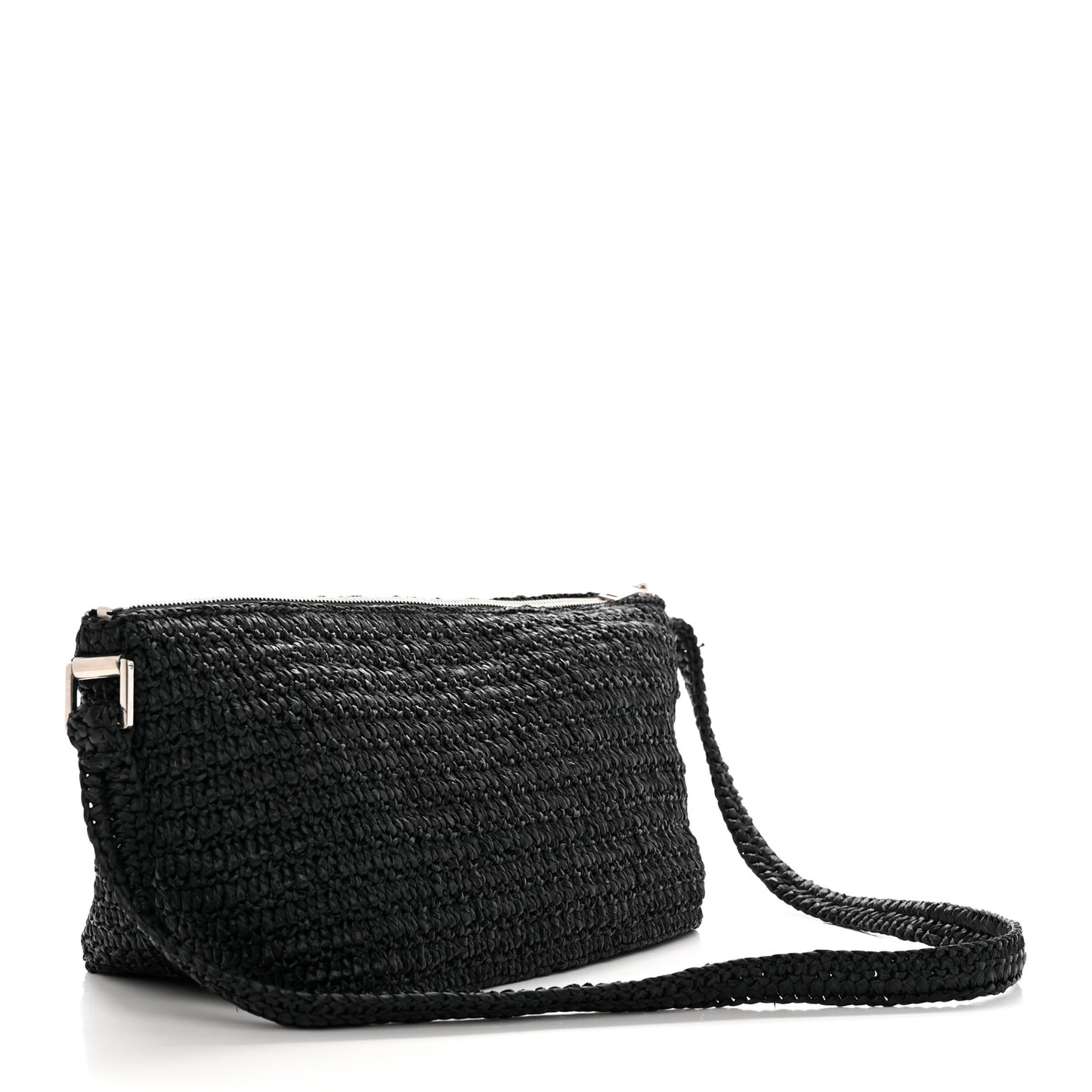 Raffia Le Crossbody Black