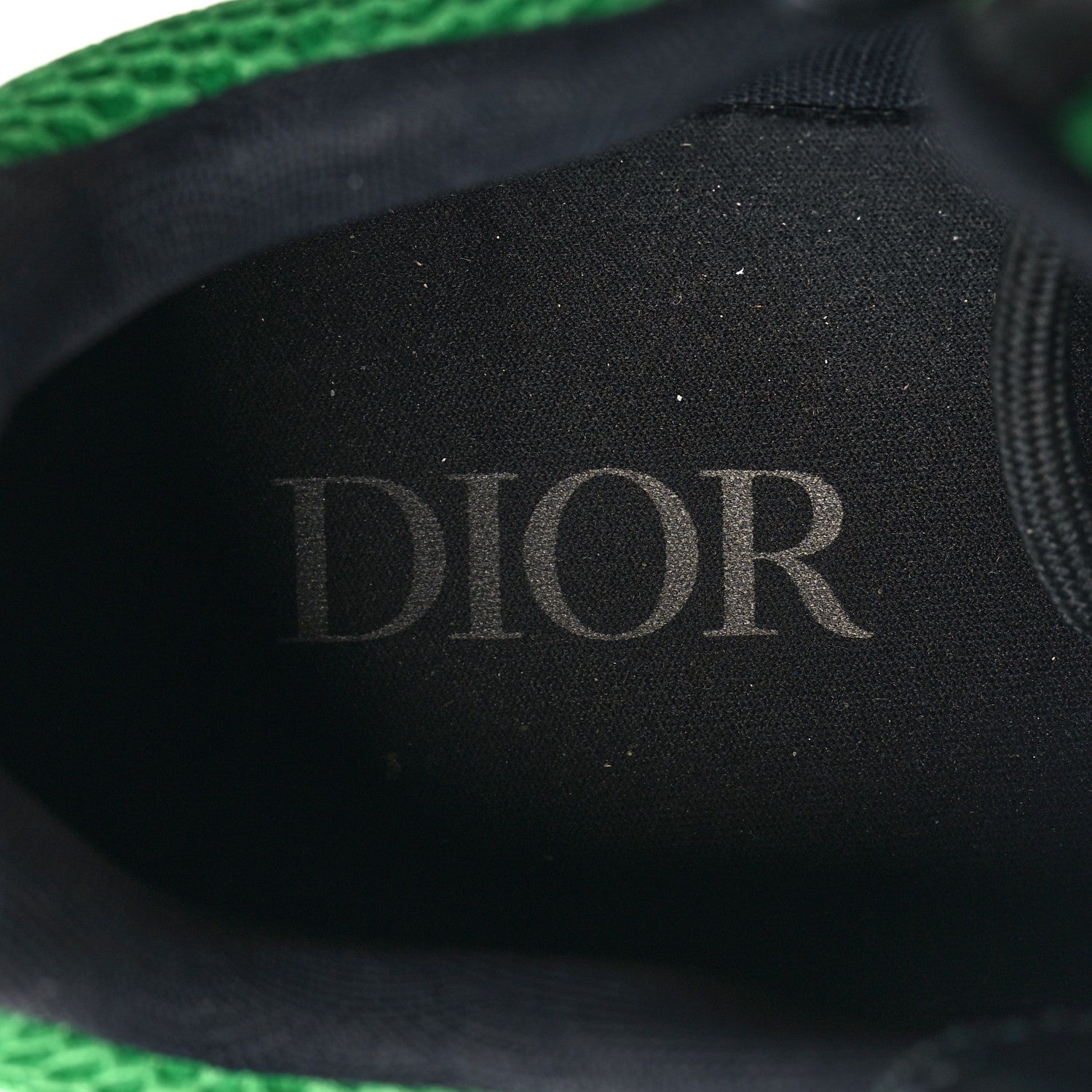 Christian Dior Technical Mesh Calfskin Mens B22 Sneakers 44 Green Black White 7 of 7