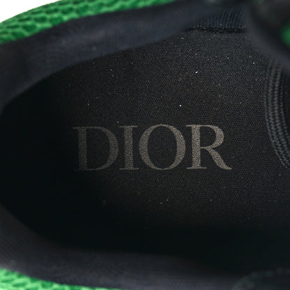 Christian Dior Technical Mesh Calfskin Mens B22 Sneakers 44 Green Black White 7 of 7