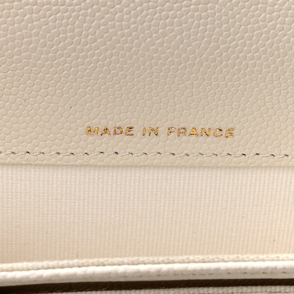 Chanel Caviar Quilted Flap Card Holder Wallet White 13 of 18