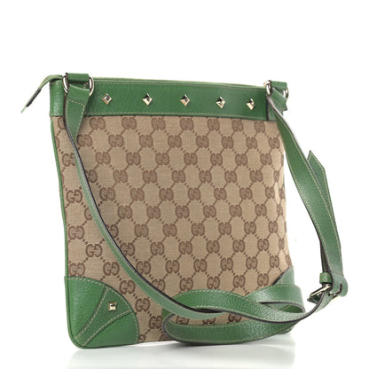 Gucci Monogram Studded Messenger Green 3 of 9