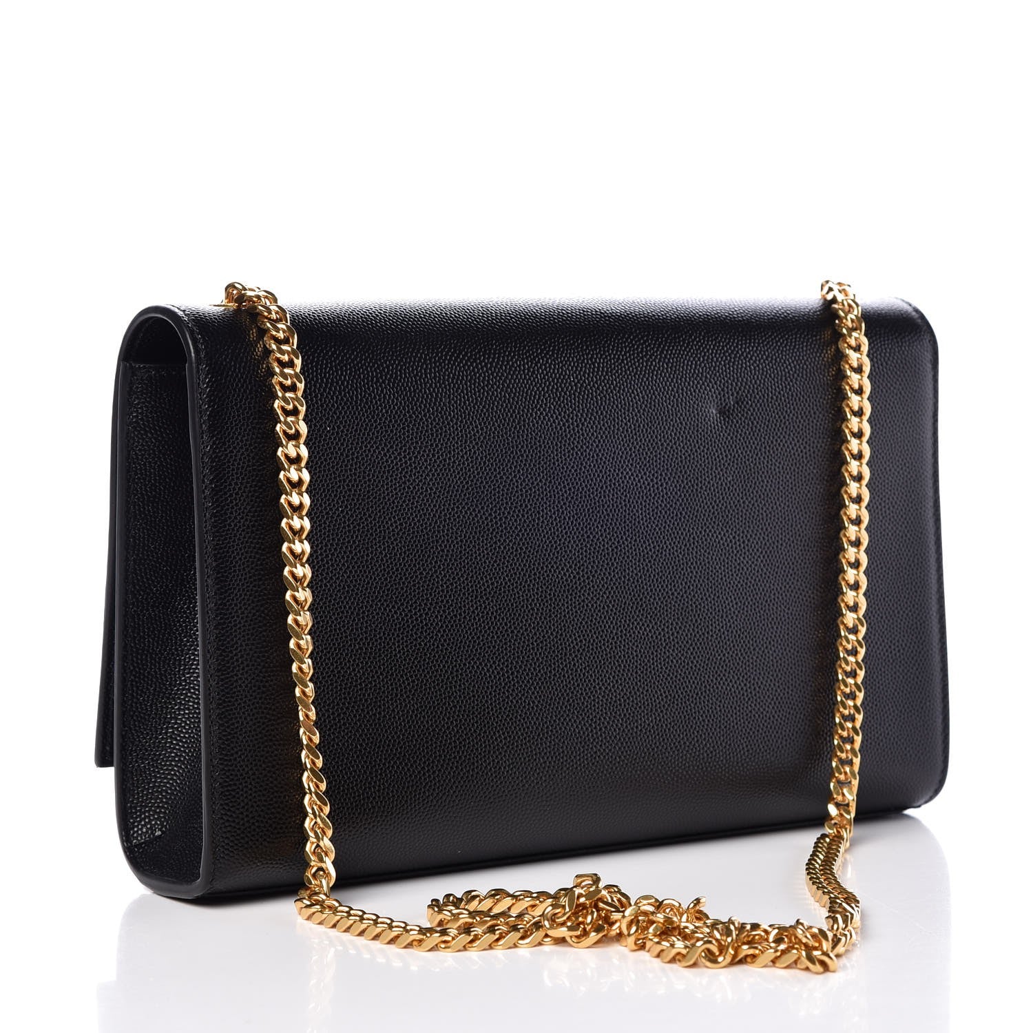 Saint Laurent Grain De Poudre Medium Classic Monogram Kate Satchel Black 3 of 7