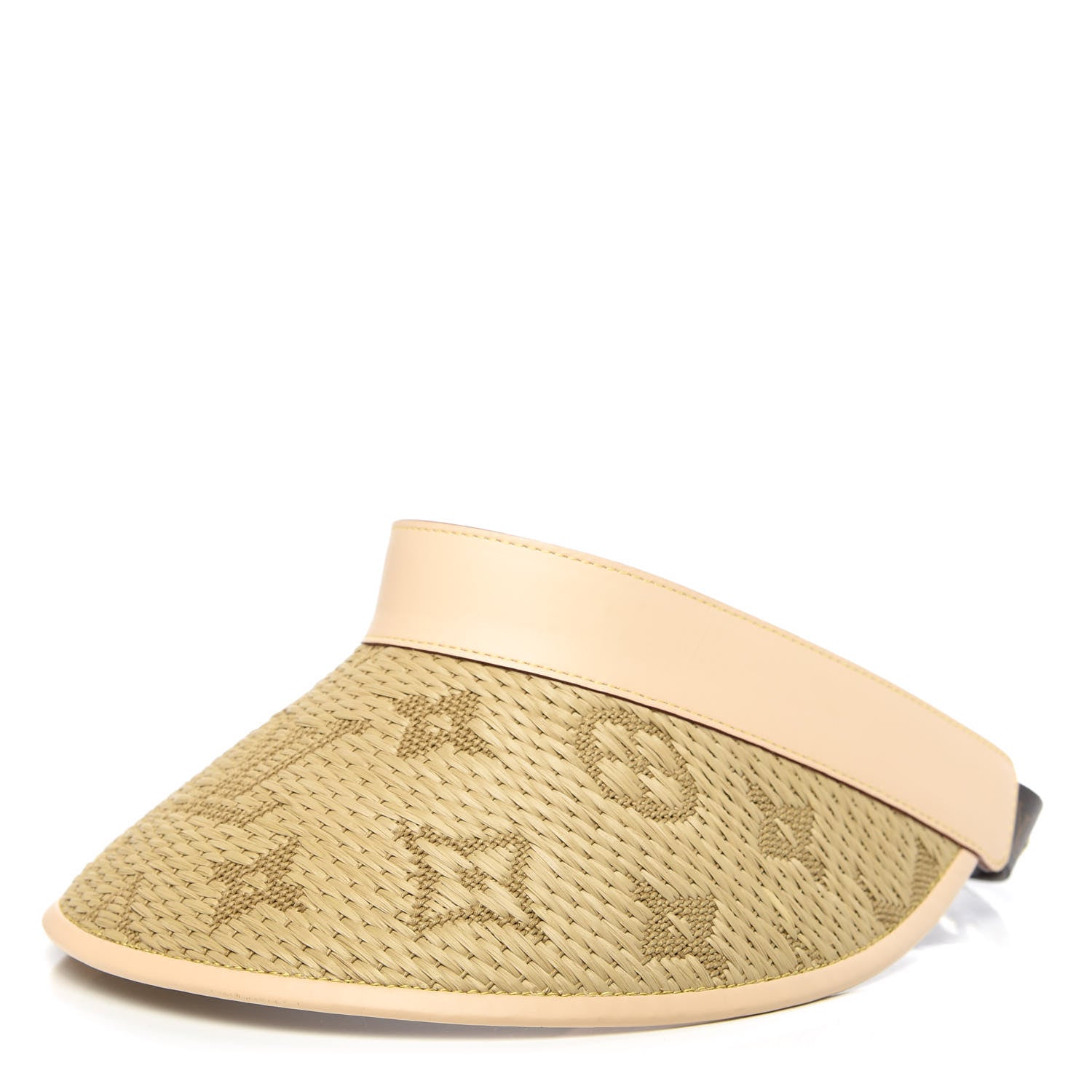 Louis Vuitton Calfskin Raffia Monogram Strawgram Visor Natural 1 of 5