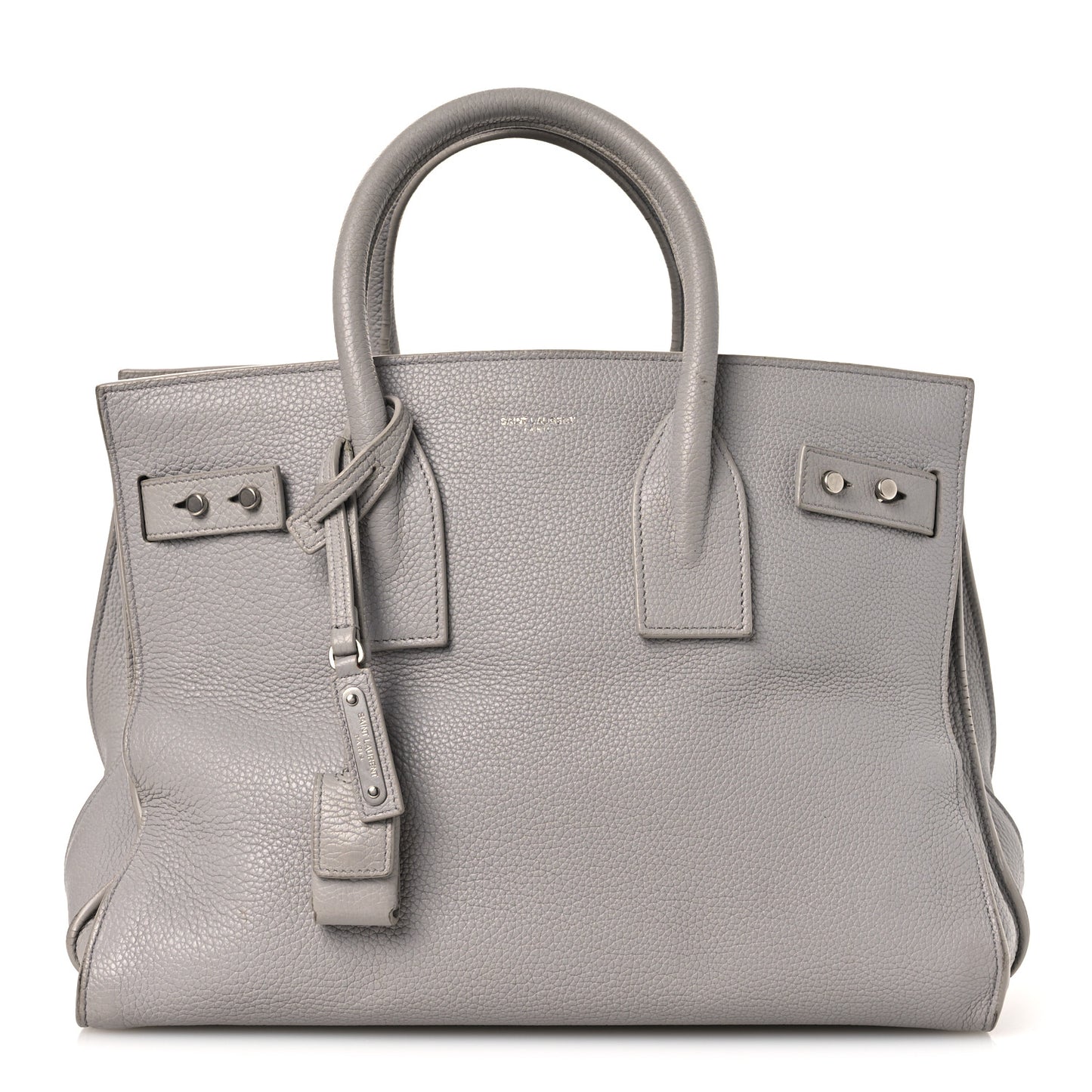 Grained Calfskin Small Supple Sac De Jour Grey
