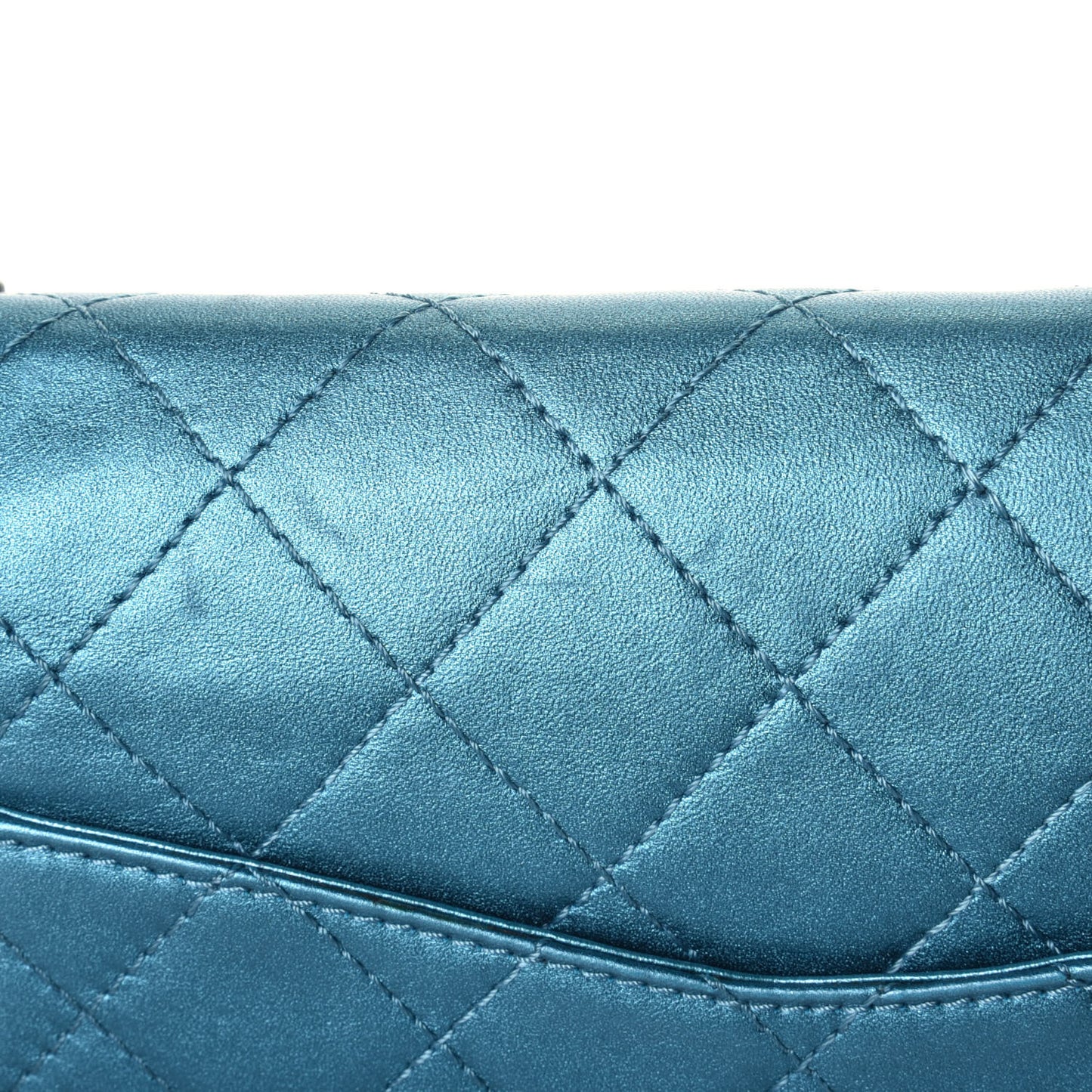 Metallic Calfskin Quilted 2.55 Reissue 227 Flap Turquoise