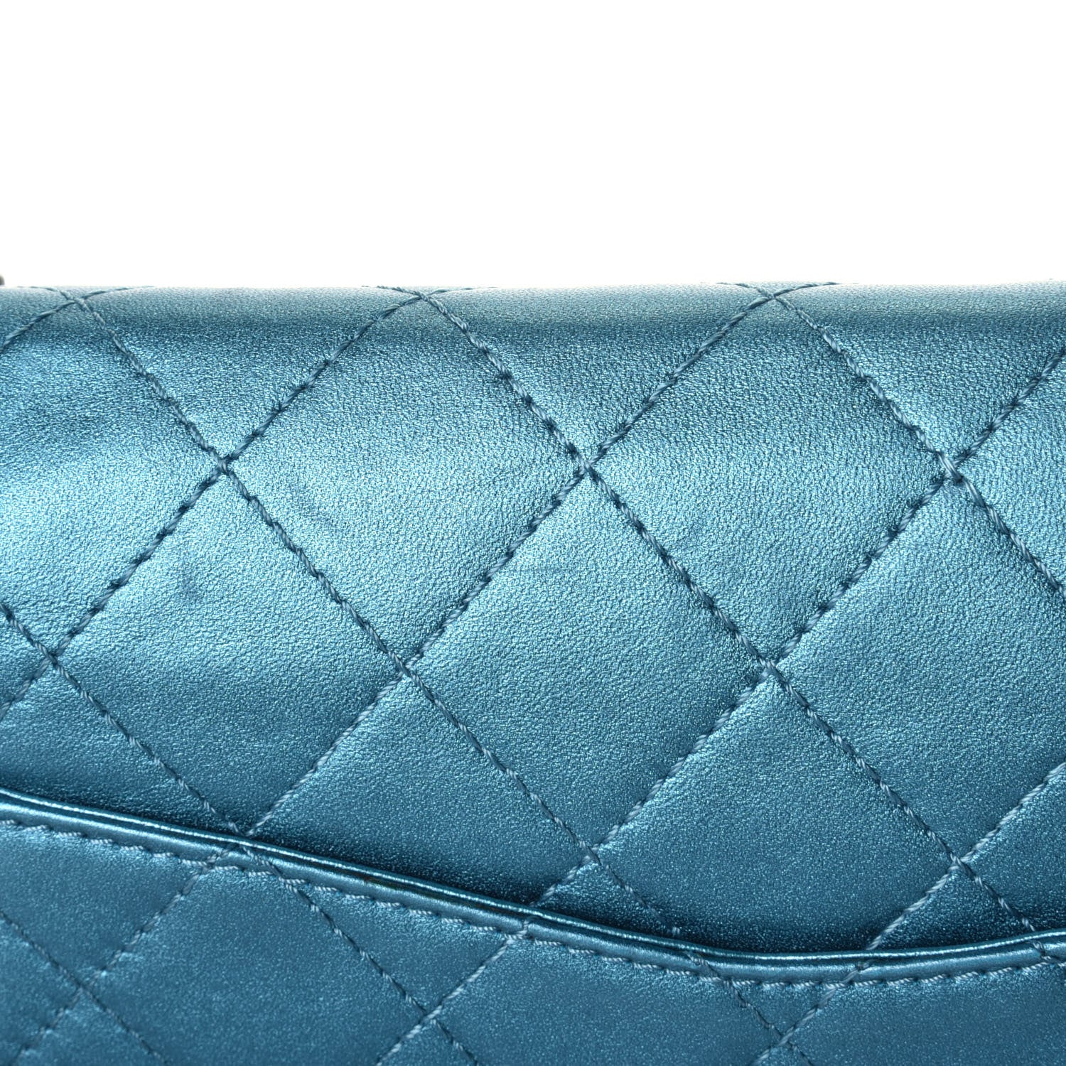 Chanel Metallic Calfskin Quilted 2.55 Reissue 227 Flap Turquoise 10 of 10