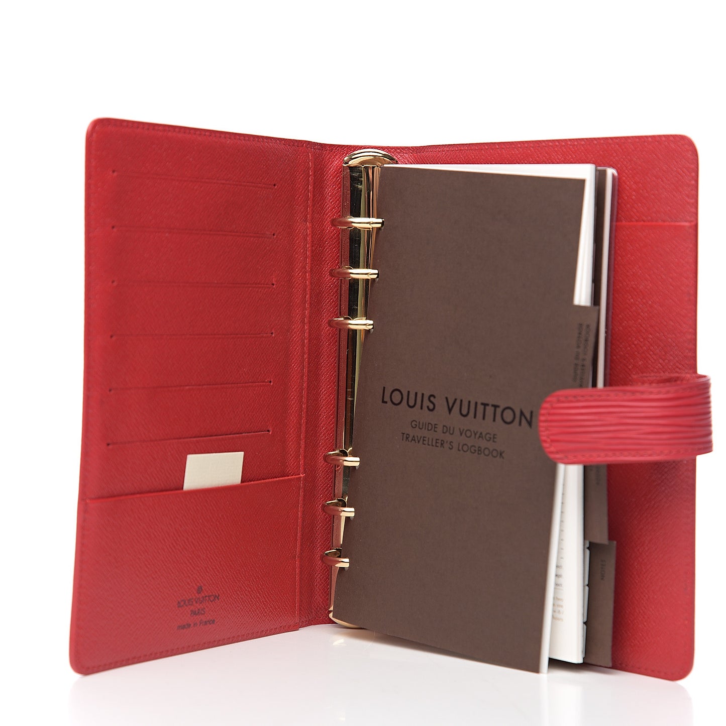 Epi Medium Ring Agenda Cover Rouge